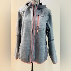 Reebok Heather Gray Jacket with Peach Trim